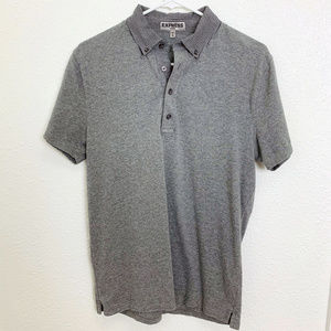 EXPRESS Fitted Men’s Grey Polo - Medium